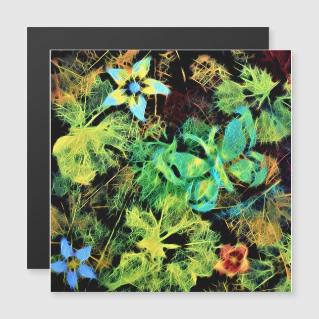 Butterfly and Flower Rodilius Magnetic Card (Front/Back)