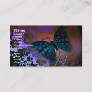 Butterfly and Flowers Business Card