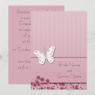 Butterfly And Flowers Invitation