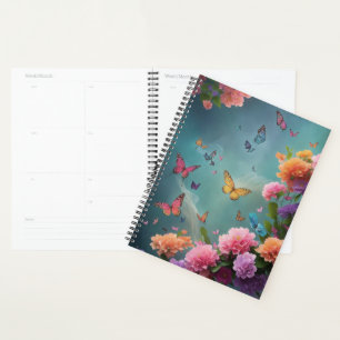 Butterfly and Flowers Planner