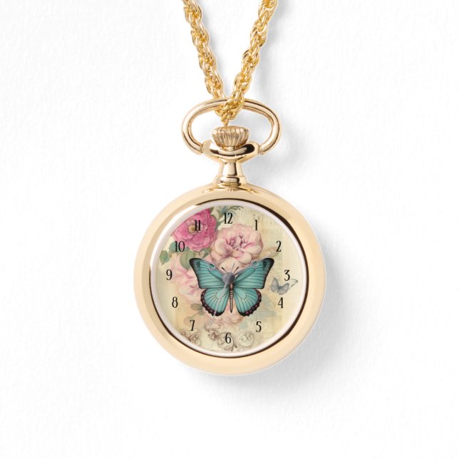 Butterfly and Flowers  Watch (Front)