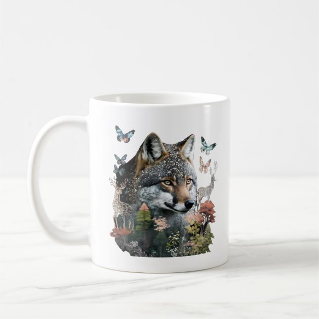 Butterfly and Fox Mug (Left)