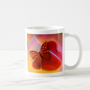 Butterfly and Hearts Coffee Mug