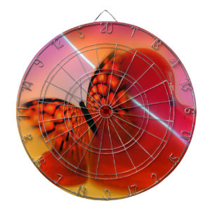 Butterfly and Hearts Dartboard
