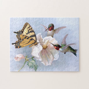 Butterfly and Hummingbirds Jigsaw Puzzle