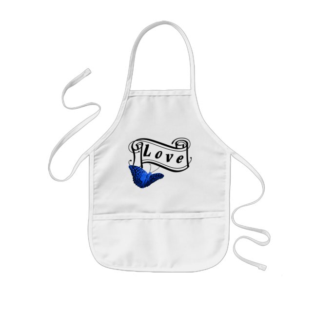 Butterfly and Love Kids Apron (Front)