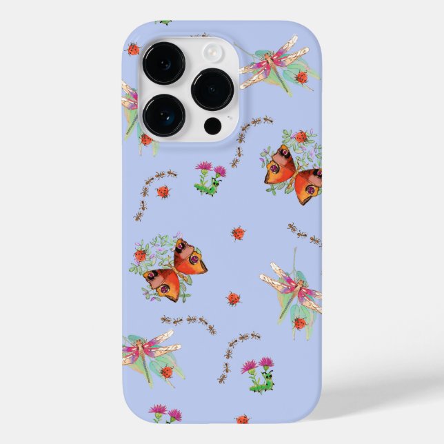 butterfly and lucky beetle Case-Mate iPhone case (Back)