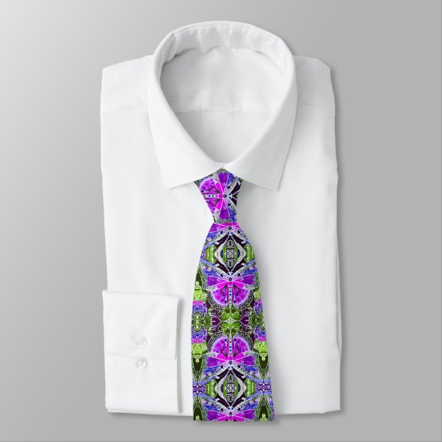 Butterfly and Medallion Batik Pattern in Violet  Tie (Tied)