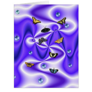 Butterfly and Pearls on purple Silk