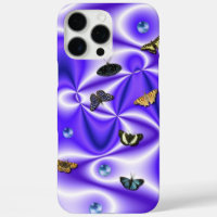 Butterfly and Pearls on purple Silk