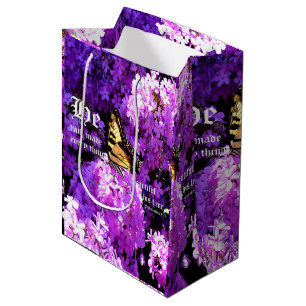 Butterfly and Phlox, Ecclesiastes 3:11 Medium Gift Bag