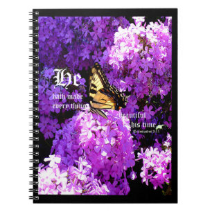 Butterfly and Phlox, Ecclesiastes 3:11 Notebook
