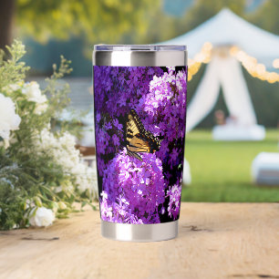 Butterfly and Phlox Insulated Tumbler