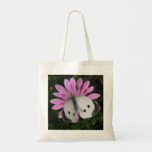 Butterfly and Pink Flower Tote Bag