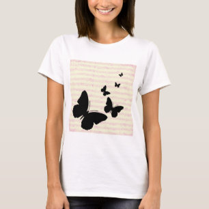 Butterfly and Pink Notes T-Shirt