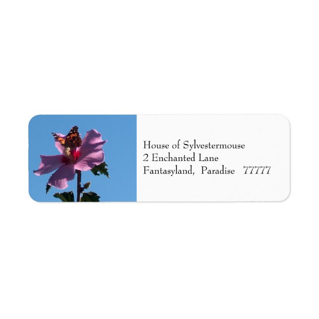 Butterfly and Rose of Sharon Address Labels (Front)
