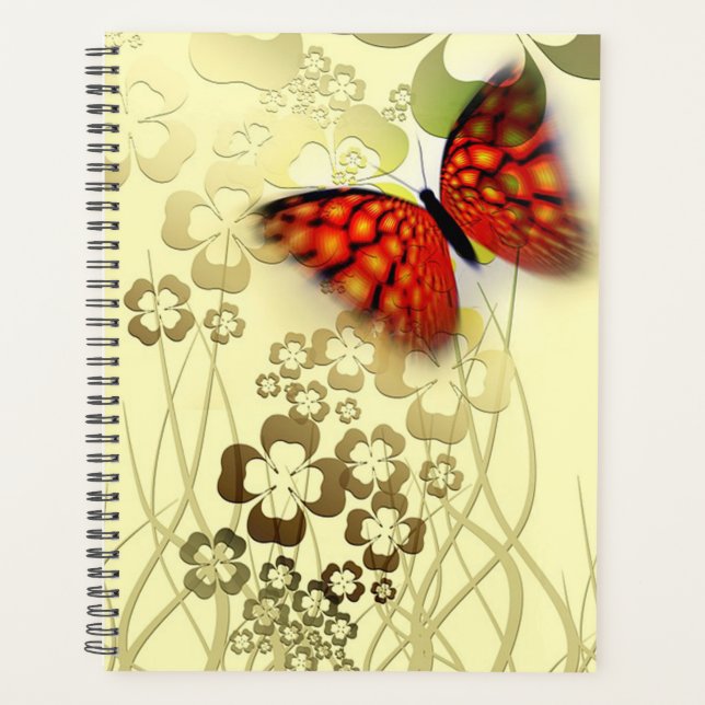 Butterfly and Shamrocks Planner (Front)