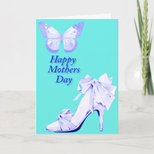 Butterfly and Shoe in Blue and Teal Card