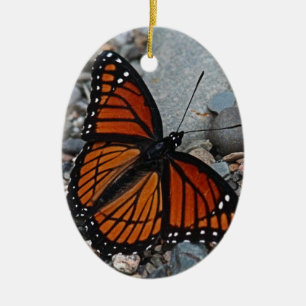 Butterfly and Stones Ceramic Tree Decoration