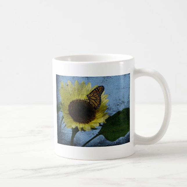Butterfly and Sunflower Coffee Mug (Right)