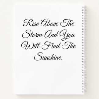 Butterfly And Sunflower With Inspirational Quote. Notebook