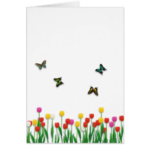 Butterfly and Tulips