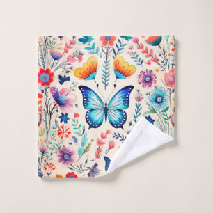 Butterfly and Wildflower Garden Bath Towel Set