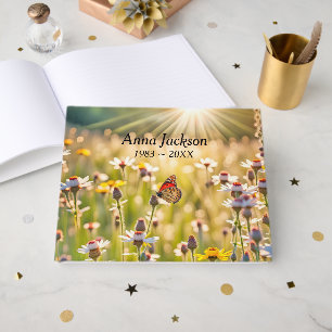 Butterfly and Wildflowers Guest Book
