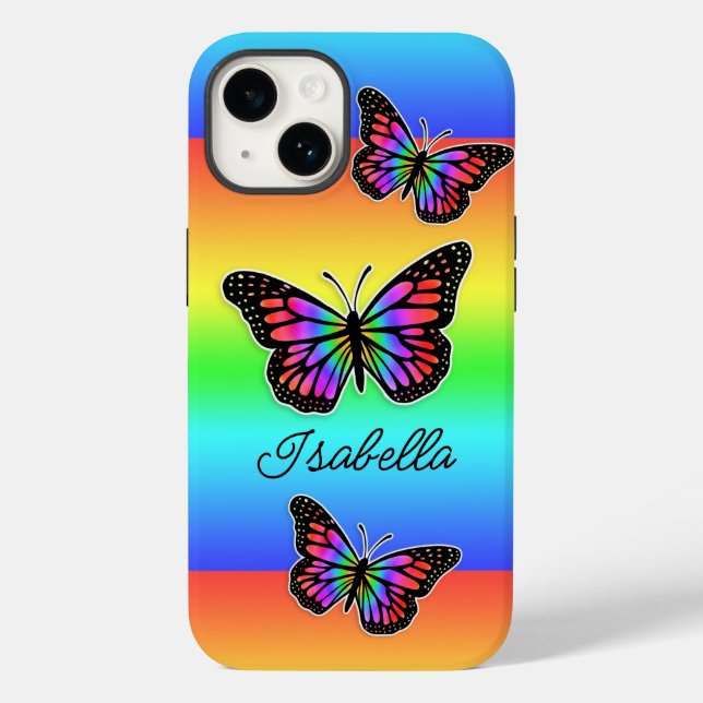 Butterfly and Your Name Personalised    Case-Mate iPhone Case (Back)
