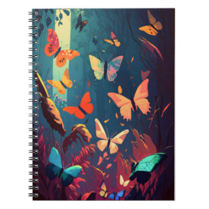 Butterfly Animal Portrait Painting Wildlife Forest Notebook