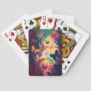 Butterfly Animal Portrait Painting Wildlife Forest Playing Cards