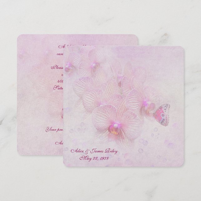 Butterfly Anniversary Party Invitation (Front/Back)