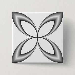 butterfly arabesque 15 cm square badge