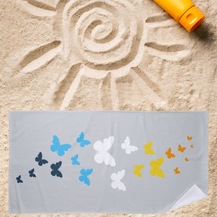 Butterfly AroAce Pride - AroAce Flag Colours Beach Towel
