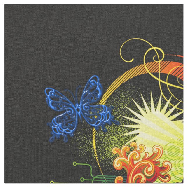 Butterfly Art 20 Custom Fabric (Close Up)