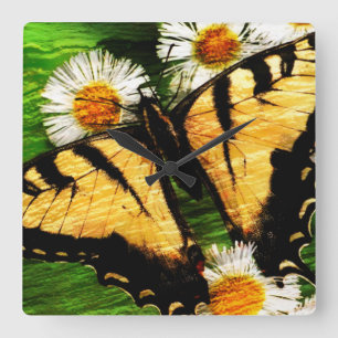 Butterfly Art 23 Wall Clocks & Numeral Option