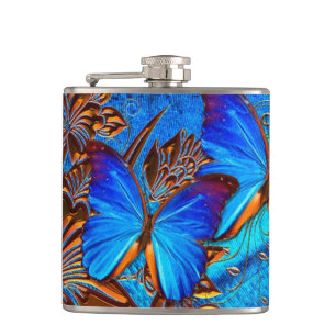 Butterfly Art 35 Wrapped Flask