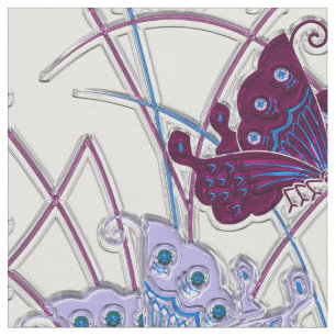 Butterfly Art 62A-62B Colour Option Custom Fabrics Fabric