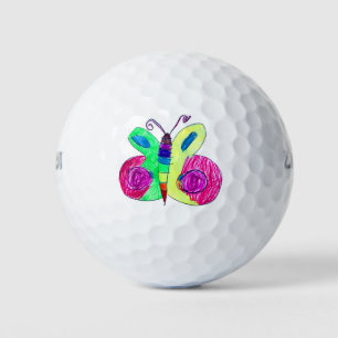 Butterfly Art by Kids Golf Balls
