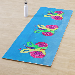 Butterfly Art by Kids Yoga Mat