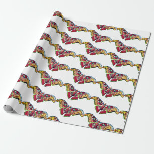 Butterfly Art Drawing Wrapping Paper