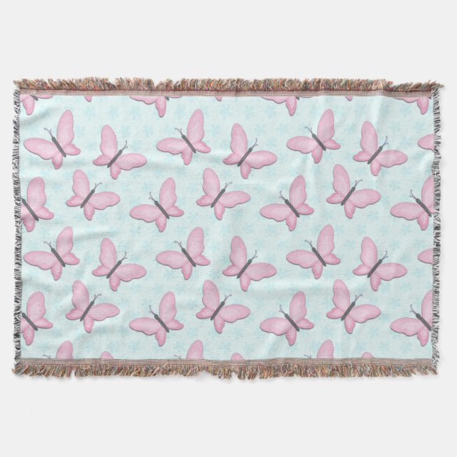 Butterfly Art For Toddlers Throw Blanket (Front)