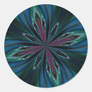 Butterfly Art Kaleidoscope Series Classic Round Sticker
