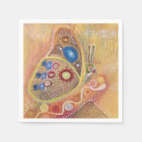 Butterfly Art Painting  Cocktail Paper Napkins