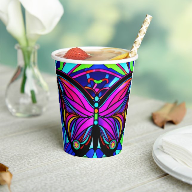 Butterfly Art Paper Cups (Insitu)
