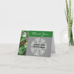Butterfly Art Personalised Photo  Thank You Card