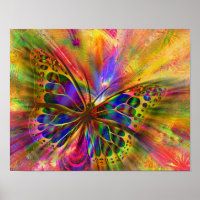 butterfly art poster