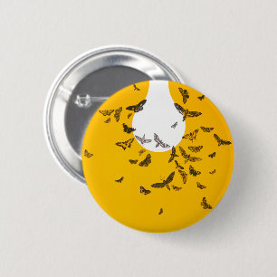 Butterfly Art Unedited Vintage Photos Monarch Butt 6 Cm Round Badge