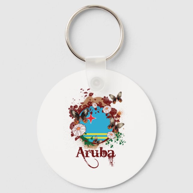 Butterfly Aruba Key Ring (Front)