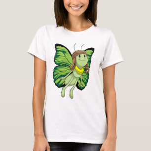 Butterfly as Pilot with Pilot hat T-Shirt